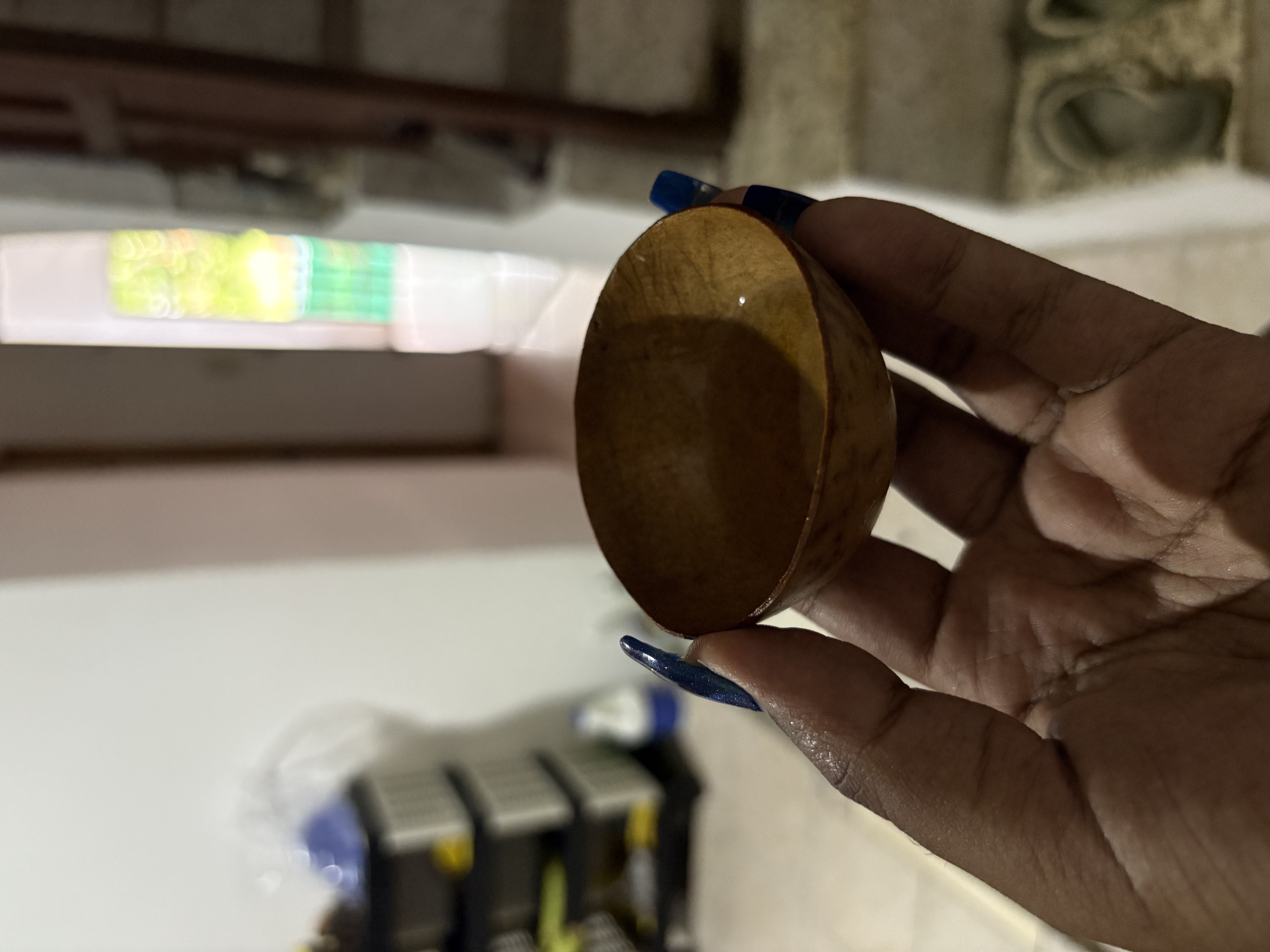 A traditional totuma cup used to serve viche